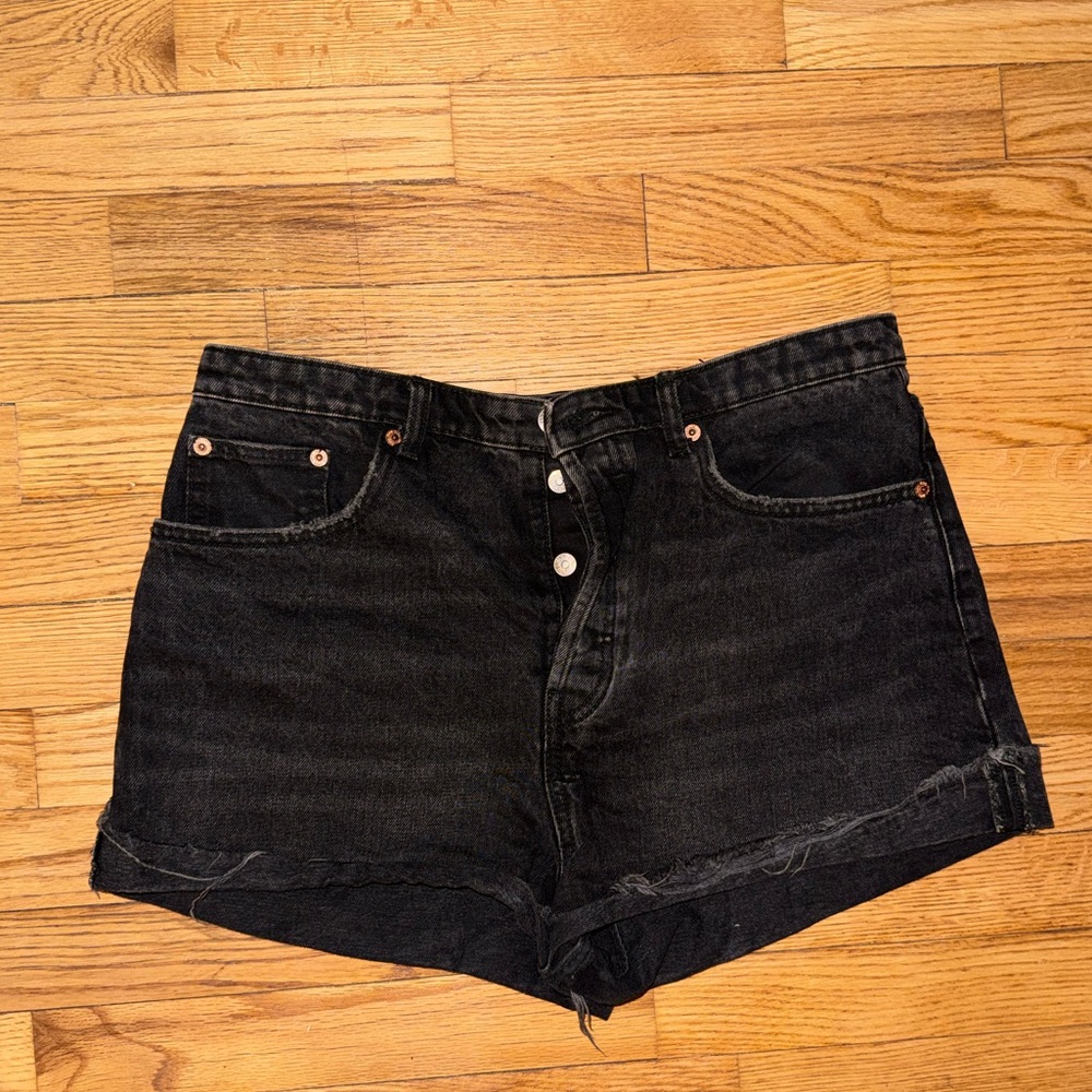 Zara Black Jean Shorts